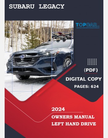 subaru legacy 2024 owners manual